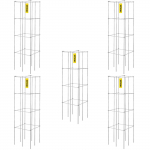 VEVOR 5 tk 117 cm tomatikastid, ruudukujulised PVC-kattega terasest taime toed k&ouml;&ouml;giviljadele, viljadele ja lilledele