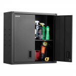 VEVOR terasest seinakapp 76.2x31x76.2 cm, lukustatav, reguleeritava riiuliga, must, sobib garaaži ja k&ouml;&ouml;ki