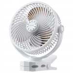 VEVOR laetav klambriventilaator 170 mm, 3 kiirust ja tsirkulatsioonirežiim, USB-C, vaikne v&otilde;imas kaasaskantav laua/voodi ventilaator, valge