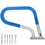 VEVOR 76x56 cm basseinik&auml;sipuu, 304 roostevaba teras, 115 kg kandev&otilde;ime, sinise katte ja kruvidega, turvaliseks basseini sisenemiseks