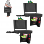 VEVOR kokkupandav staadionitool seljatoe, pehmenduse, topsihoidja ja taskutega, 43cm lai, must