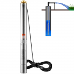 VEVOR 3HJ 2200W s&uuml;vavee sukelpump, 144 m t&otilde;stek&otilde;rgus, 9.8 m&sup3;/h vool, 9.1 m juhe, roostevaba teras, IP68, kodu ja t&ouml;&ouml;stuse jaoks
