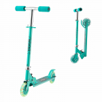 VEVOR laste t&otilde;ukeratas, 2 rattaga, reguleeritav k&otilde;rgus, 127 mm valgusrattad, kokkupandav, alates 3. eluaastast, kuni 49.9 kg, roheline