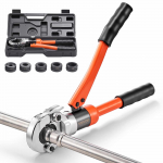 VEVOR h&uuml;drauliline toru pressimist&ouml;&ouml;riist 5 l&otilde;uaga (12&ndash;28 mm), roostevabast terasest toru pressimiskomplekt koos kohvriga