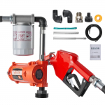 VEVOR 12V k&uuml;tuse &uuml;lekandepump, 150 L/min, automaatse v&auml;ljal&uuml;litusega, voolikuga, &uuml;lekuumenemiskaitsega, diisli, bensiini jaoks