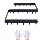 VEVOR tsingitud terasest muruservad 6 tk 1016 x 207 mm, painduv vastupidav aiapiire peenardele ja radadele