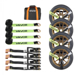 VEVOR rataste kinnituse komplekt lamedate konksudega, 3048mm rihmadega, 4540kg murdej&otilde;uga ATV-dele, maasturitele, haagistele