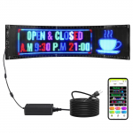 VEVOR 83,5x20cm programmeeritav LED-m&auml;rk P5 t&auml;isv&auml;rviline, Bluetooth &auml;pi juhtimine, jooksva tekstiga reklaam poele/autole