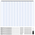 VEVOR L&auml;bipaistev PVC Ribakardin 2,4x1,8 m, 2 mm, 12 tk, Veekindlad Ukseribad Lao-, S&uuml;gavk&uuml;lmiku-, Garaažiuksele