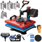 VEVOR 10-&uuml;hes kuumpress 30.5x38.1 cm 1000W 360&deg; p&ouml;&ouml;ratav T-s&auml;rkide, kruuside, m&uuml;tside, pastapliiatsite ja sublimatsiooni DIY jaoks