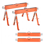 VEVOR Kokkupandavad T&ouml;&ouml;hobused, 2 tk, Reguleeritavad Terasest Saepingid 816,5 kg Kandev&otilde;imega, Libisemiskindlad Jalad Puut&ouml;&ouml;ks