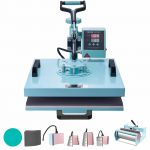 VEVOR 8-&uuml;hes kuumpress 38x38 cm kruusade, T-s&auml;rkide, m&uuml;tside, taldrikute pressiga &ndash; roheline