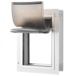 VEVOR Ilmastikukindel Lemmikloomade Uks V&auml;ike Valge, 23.6x33.5 cm Metallraam Lukuga, 3 Klapiga S&uuml;steem Kassidele ja Koertele