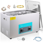 VEVOR 30L ultrahelipuhasti k&uuml;tte ja taimeriga, 40kHz, 600W, roostevaba terasest, ehetele, prillidele, laboratooriumidele