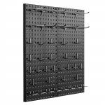VEVOR Metallist perfopaneelid 61x30 cm, 2 vastupidavat korraldajat tarvikutega, garaaži, k&ouml;&ouml;ki, kontorisse &ndash; must