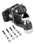VEVOR pintlekonks 2-5/16'' haakekuuliga, 13600 kg veoj&otilde;ud, sobib 63,5&ndash;76 mm aasad, kinnituskomplektiga, musta kattega