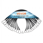 VEVOR 50 tk 53 cm vastupidavad lamedad kummipaelad terasest S-konksudega &ndash; elastsed rihmad veole, tentidele, must