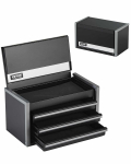 VEVOR mini metallist t&ouml;&ouml;riistakast 3 sahtliga, terasest kast EVA voodrite ja libisemisvastaste jalgadega, 22x12x12 cm, must