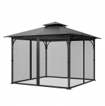 VEVOR Paviljoni V&otilde;rkkatte Asendus 275x275x196 cm, 4-paneeliline T&otilde;mblukuga V&otilde;rk 3x3 m &Otilde;uevarjualustele, Putukakaitseks