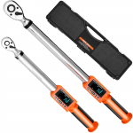 VEVOR digitaalne p&ouml;&ouml;rdemomendi v&otilde;tmete komplekt, 2tk 1/2 & 3/8 tolli (12,7mm & 9,5mm) ajamiga, &plusmn;2% t&auml;psus, LED/heli m&auml;rguanne