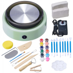 VEVOR Mini keraamika treipink 158 mm, reguleeritav kiirus, p&ouml;&ouml;ratav suund, 30W elektriline lastele ja algajatele, roheline