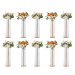 VEVOR 10TK 90cm Kristallist Lillealused - Kuldmetallist Vaasid Pulmadeks, &Uuml;ritusteks, Pidudeks, Kodu ja Hotelli Kaunistuseks