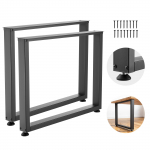 VEVOR terasest lauajalad 750x900 mm, mustad, ruudukujulised, reguleeritavad, 1000 kg kandev&otilde;ime, 2 tk komplekt laudadele