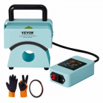 VEVOR mini m&uuml;tside kuumpress 15&times;8 cm kumer k&uuml;tteplaat, m&uuml;tsipress, 40&ndash;205&deg;C, turvaalus ja kinnas, roheline