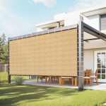 VEVOR 90% P&auml;ikesekaitse Kangas 366x610 cm HDPE Koos Metallr&otilde;ngastega &Otilde;ue, Terrassile, Aeda, Beež