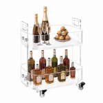 VEVOR L&auml;bipaistev Akr&uuml;&uuml;list Rattaga Abilaud, 2-Tasandiline Liigutatav Laud 30.5x41.6x48 cm Kodu, Kontori ja Magamistoa Jaoks