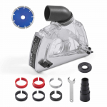 VEVOR reguleeritav tolmukate 100&ndash;125mm nurklihvijatele, 125mm teemantketas, 6 seibi, sobib 39&ndash;51mm katetele, &uuml;hildub tolmuimejaga