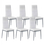 VEVOR 6 valget modernset s&ouml;&ouml;gitooli komplekt PVC polstri ja metalljalgadega, ergonoomilised ja kergesti puhastatavad