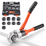 VEVOR H&uuml;drauliline Toru Pressimist&ouml;&ouml;riist TH ja V L&otilde;ugadega PEX, Alumiinium-Plastikust ja Roostevabast Terasest Torudele