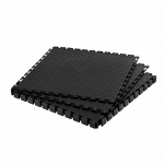 VEVOR &uuml;hendatavad PVC garaažip&otilde;randa plaadid 8 tk, 513x513x5 mm, libisemiskindlad, vastupidavad, mustad, 2,1 m&sup2;