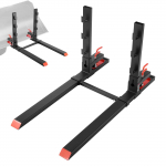 VEVOR 1814 kg Klammerdatavad Alusekahvlid, 149 cm Raskeveotraktori Kahvlid Kaldenurga- ja Reguleeritava Lattiga, Must
