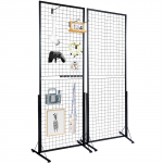 VEVOR 61x170,7 cm v&otilde;rekuvapanoolid, 2 tk kahepoolseid traadist stende T-alusega, konksude ja klambritega m&uuml;&uuml;giks ja n&auml;itusteks