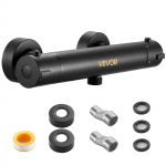 VEVOR termostaatiline du&scaron;isegisti, 38&deg;C lukustus, messingist segisti temperatuuri juhtimisega, p&otilde;letusvastane, vannituppa v&otilde;i haagissuvilasse