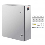 VEVOR 304 roostevabast terasest elektriline kapp 60x50x20 cm, IP66 veekindel, seinapealne, kinnitusalusega