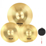 VEVOR 3-osaline taldrikute komplekt 355/406/508 mm Hi-Hat, Crash ja Ride &ndash; vaikne, vastupidav sulamist + kott