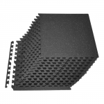 VEVOR 24-osaline omavahel lukustuv EVA kummist pusle-treeningmattide komplekt 61x61x1,4 cm, kaitsvad j&otilde;usaali p&otilde;randaplaadid hallide t&auml;ppidega