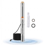 VEVOR 750W s&uuml;gavkaevu sukelpump, 100 L/min vool, 75 m t&otilde;stek&otilde;rgus, 230V, 20 m juhe, roostevaba teras, IP68, kodu ja niisutuseks