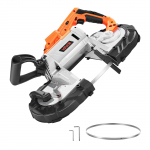 VEVOR juhtmeta kaasaskantav lintsaag, 127x115 mm l&otilde;ige, 360W harjavaba mootor, muudetav kiirus 0&ndash;120 m/min, ainult t&ouml;&ouml;riist