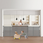 VEVOR T&otilde;mmatav Turvav&auml;rav Lastele ja Lemmikloomadele, K&otilde;rgus 87 cm, Laiendatav kuni 280 cm, Hall