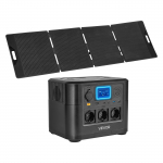 VEVOR 1008Wh 1800W kaasaskantav elektrijaam 200W p&auml;ikesepaneeliga, LiFePO4 varugeneraator 9 pesaga koju ja telkimiseks