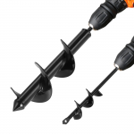 VEVOR aiat&ouml;&ouml;de spiraalpuuride komplekt 2tk, 40x220mm & 80x300mm, 3/8'' padruni puuriga sibulate istutamise t&ouml;&ouml;riist