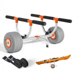 VEVOR s&uuml;sta- ja kanuu k&auml;ruk&auml;ru, 158,8 kg kandev&otilde;ime, 30,5 cm PU rattad, kokkupandav koos rihmadega aerulauale ja paatidele