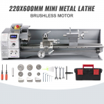 VEVOR 750W mini metalltreipink muudetava kiirusega 50&ndash;3000 RPM, 220x600mm, t&auml;pne freesimine ja treimine