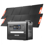 VEVOR 2400W Kaasaskantav Elektrijaam 2160Wh LiFePO4 Aku ja 2x200W Kokkupandavate P&auml;ikesepaneelidega &ndash; Koju, Matkale, RV-le