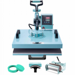 VEVOR 38x38cm 5-in-1 kuumpress koos 900ml tumblerpressiga, 360&deg; p&ouml;&ouml;rlev, digitaalne juhtimine T-s&auml;rkide, kruuside, m&uuml;tside, taldrikute jaoks - Roheline