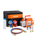 VEVOR 217 L/min HVAC vaakumpump ja manomeetrikomplekt voolikute ja R134a R12 R22 R410A R404 R407C k&uuml;lmaainetega
